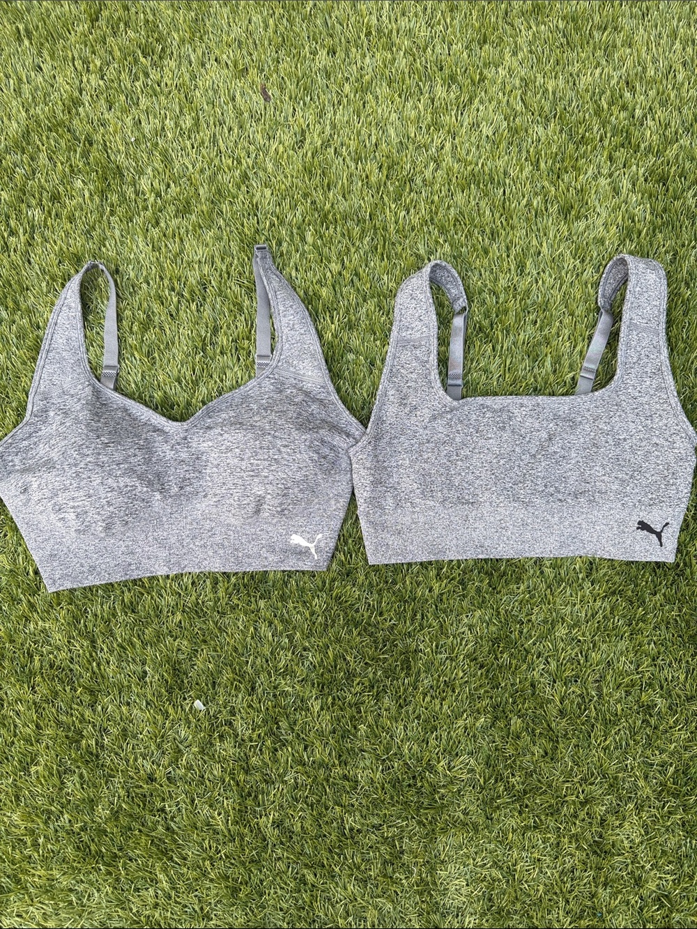 Puma Grey Seamless Sport Bras set of 2 size Large